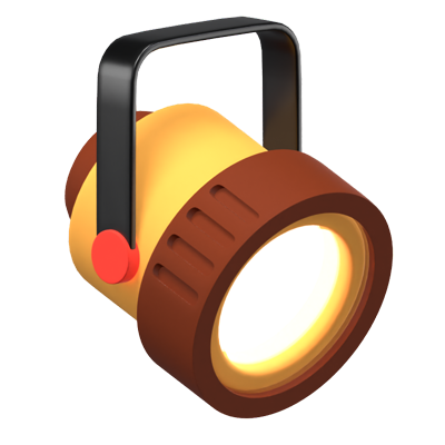 3D Spotlight Icon Model 3D Graphic