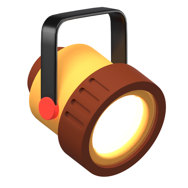 3D Spotlight Icon Model