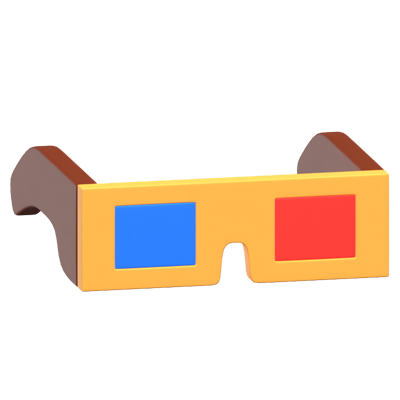 3D Movie Glasses 3D Icon Model 3D Graphic