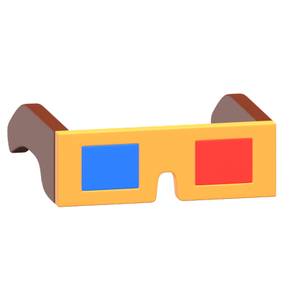 3d movie glasses 3d icon model 3D Graphic