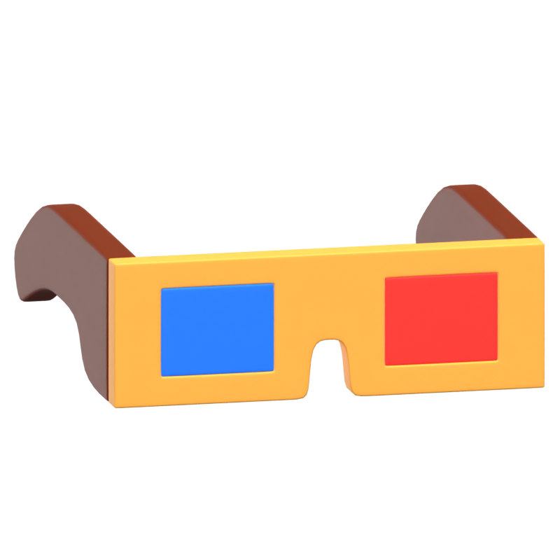 3D Movie Glasses 3D Icon Model