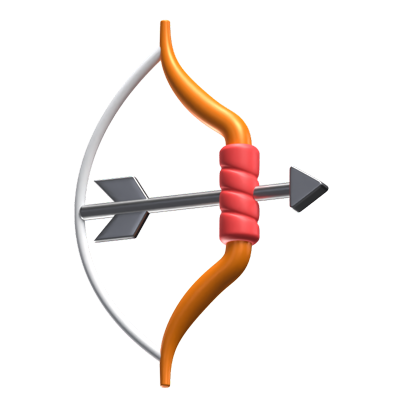 3D Bow Weapon Icon Model 3D Graphic