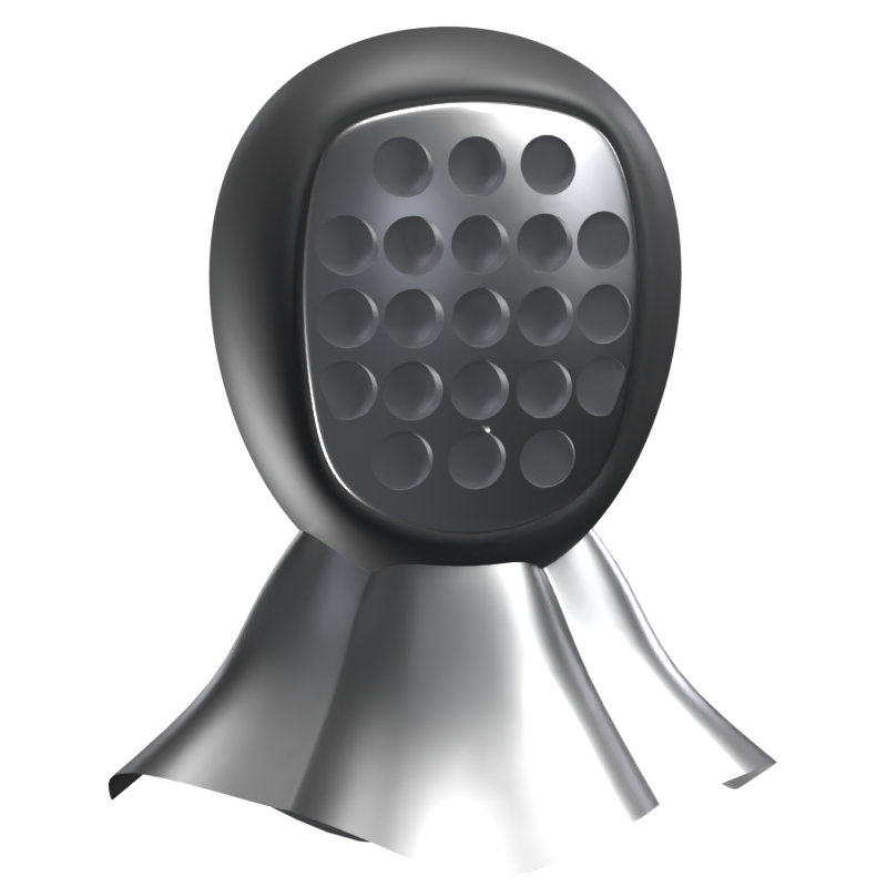 Fencing Mask 3D Icon Model