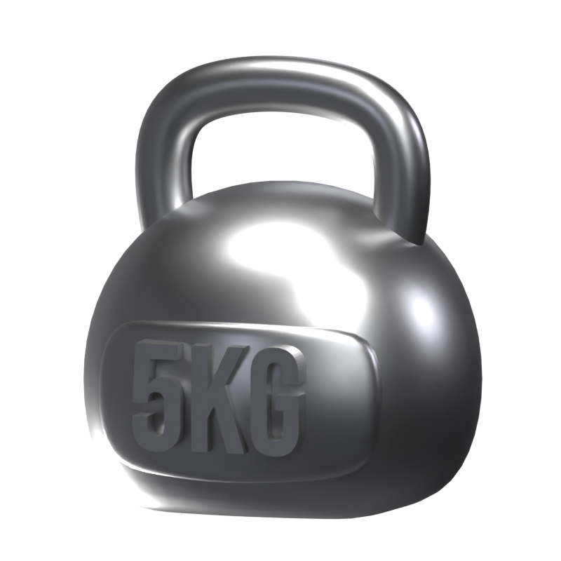 Kettlebell 3D Ejercicio Icono Modelo