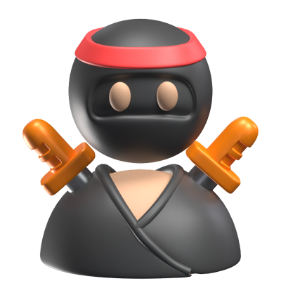 Ninja 3D Icon Design 3D Graphic