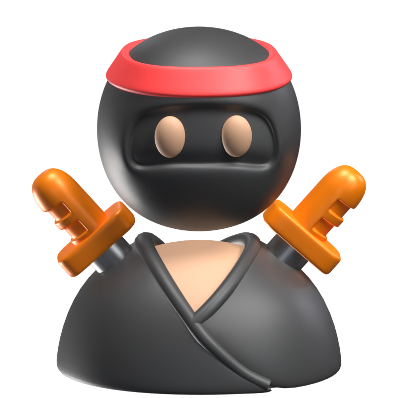 Ninja 3D Icon Design