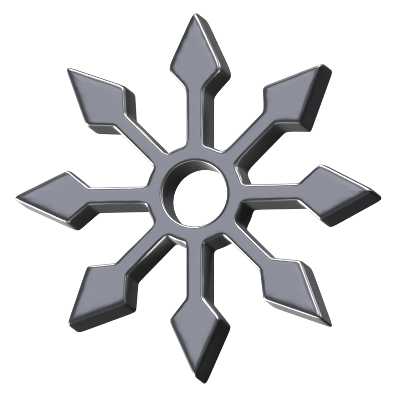 Shuriken 3D Icon Model