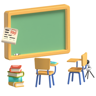 Classroom Instruction Setup 3D Scene 3D Graphic