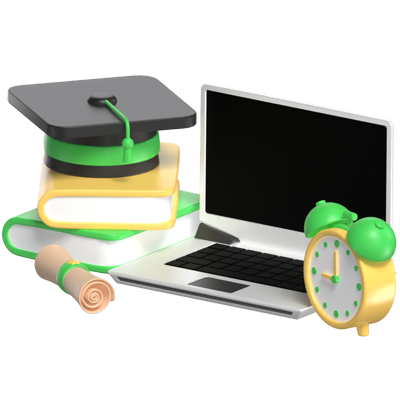 Online Education Experience 3D Scene 3D Graphic