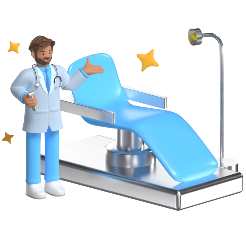 Oral Surgeon Ready To Work 3D Scene 3D Illustration