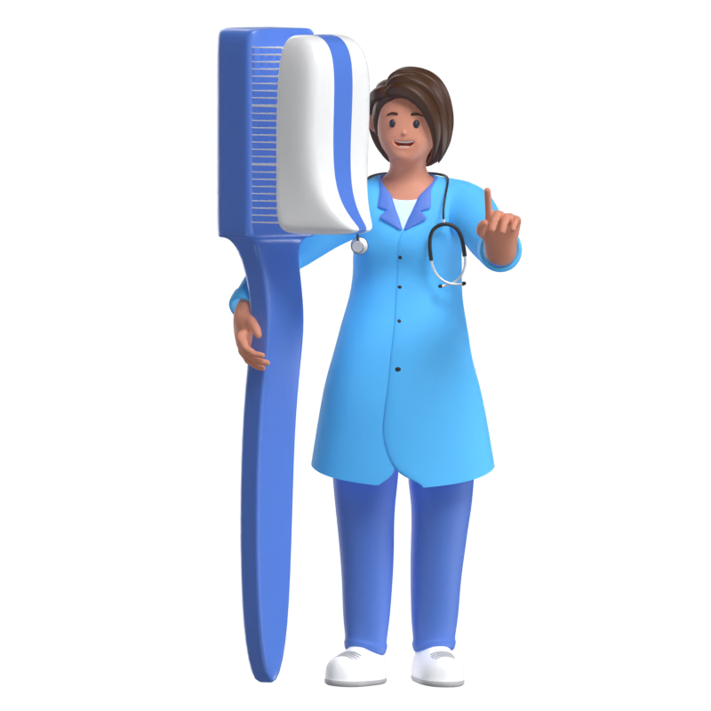 Promoting Oral Health Through Dental Cleaning Services 3D Scene 3D Illustration