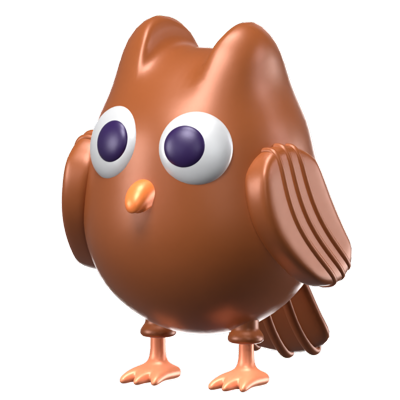 Owl 3D Animal Icon Model 3D Graphic