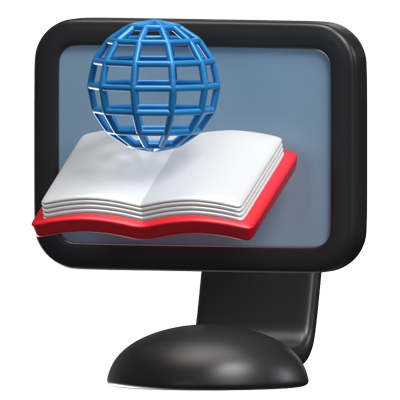 Online Learning 3D Icon Model 3D Graphic