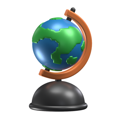 Table Globe 3D Icon Model 3D Graphic