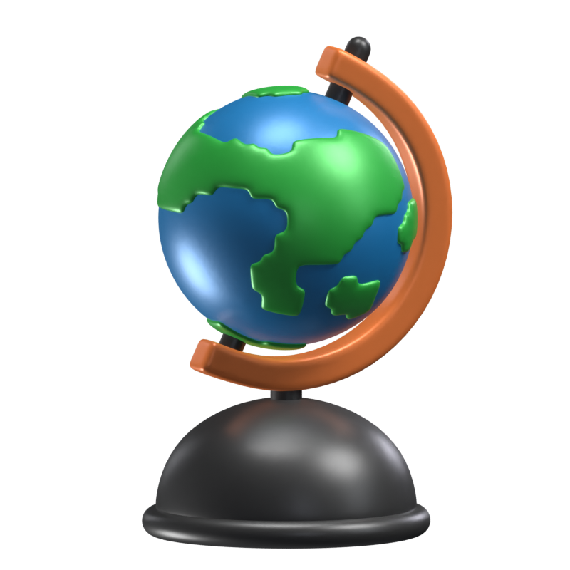 Table Globe 3D Icon Model 3D Graphic