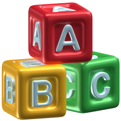 Alphabet Cube 3D Icon Model 3D Graphic