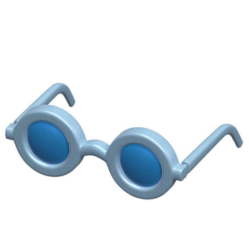 Brille 3D-Symbol Modell