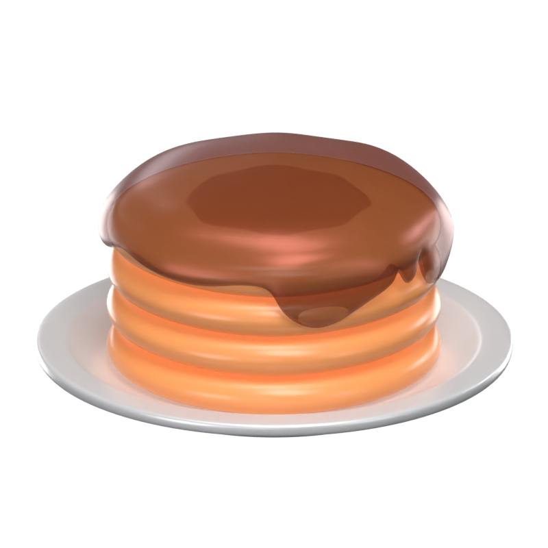 Icono 3D de comida para tortitas