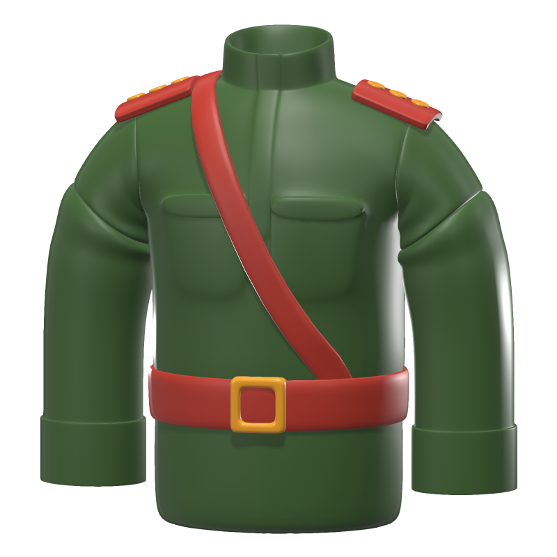 3D Tunic Uniform Icon 3D Graphic