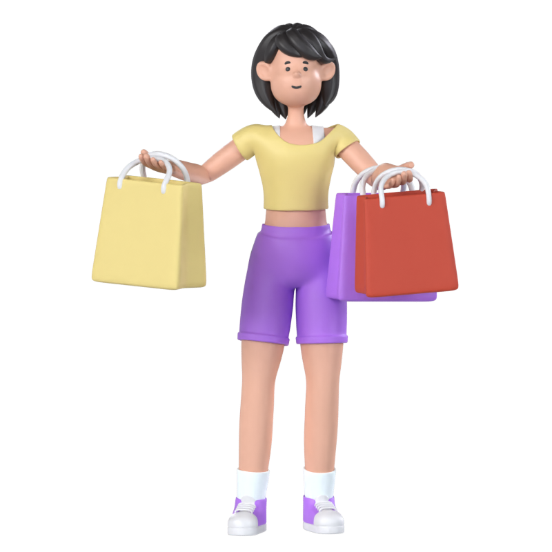 Shopping 3D Illustration
