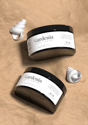 Mockup Brand Kit Cosmetics On Sand Beach And Seashells Background 3D Template