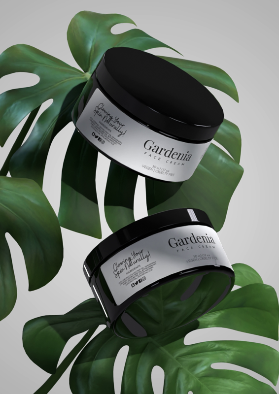 3D Mockup Brand Kit Of Cosmetics On Tropical Leaves