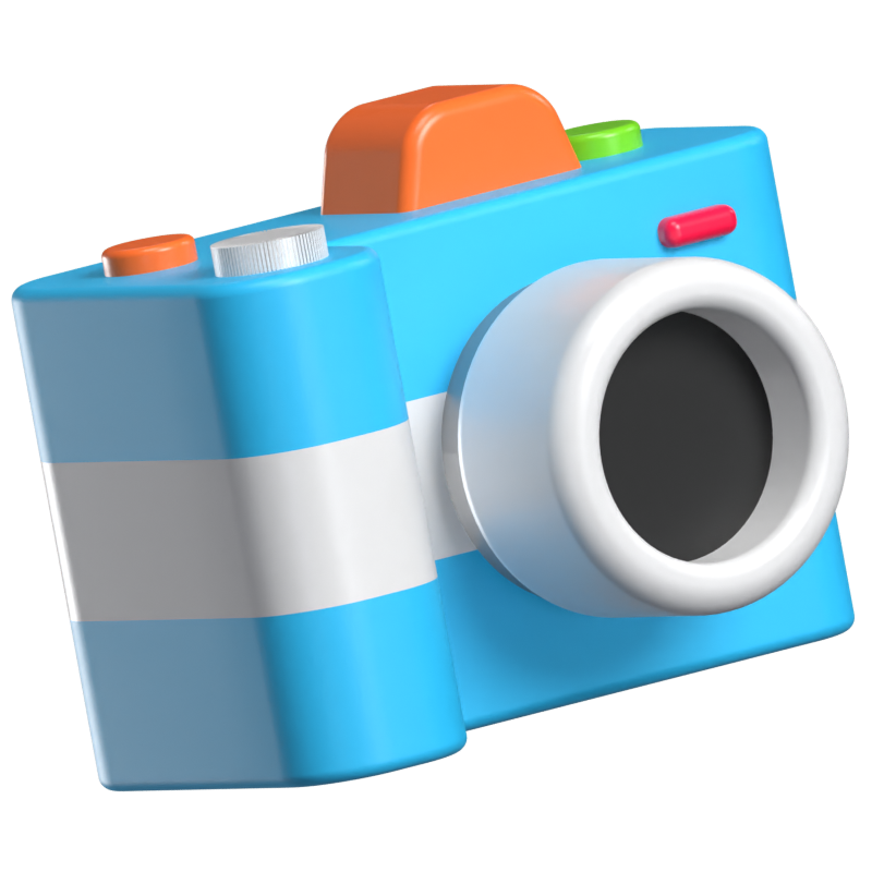 Camera 3D Animated Icon 3D Graphic