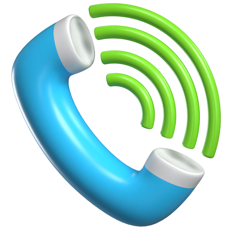 Call Phone 3D Animated Icon 3D Graphic