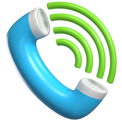 Call Phone 3D Animated Icon 3D Graphic