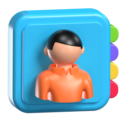 Contact 3D Animated Icon 3D Graphic