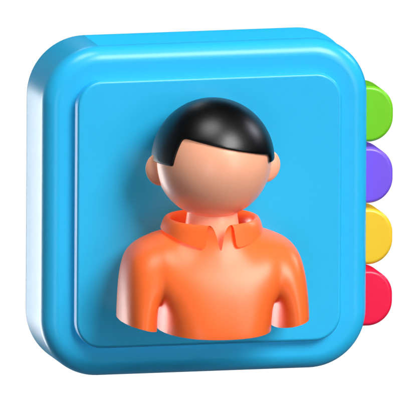 Contact 3D Animated Icon 3D Graphic