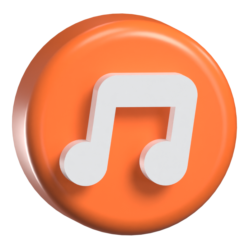 Music Player 3D Animated Icon 3D Graphic