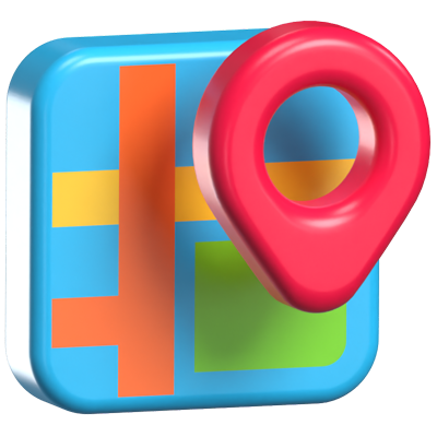 Maps 3D Animated Icon 3D Graphic