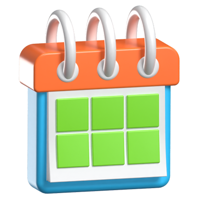 Calendar 3D Animated Icon 3D Graphic
