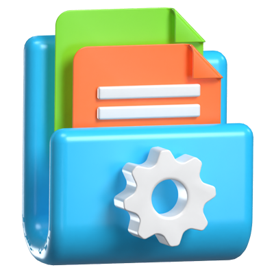 File Manager 3D Animated Icon 3D Graphic