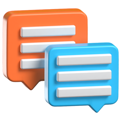 Chat Message 3D Animated Icon 3D Graphic