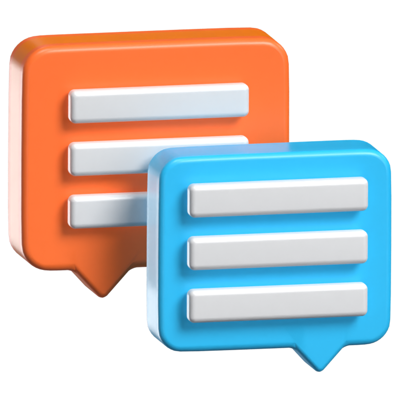 Chat Message 3D Animated Icon 3D Graphic