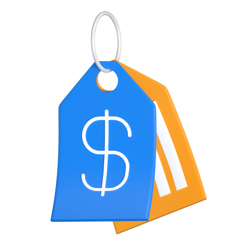 Price Tag 3D Animated Icon 3D Graphic