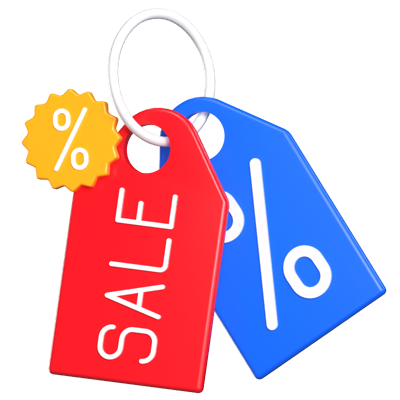 Discount Tag 3D Animated Icon 3D Graphic