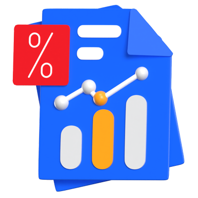Sales Report 3D Animated Icon 3D Graphic