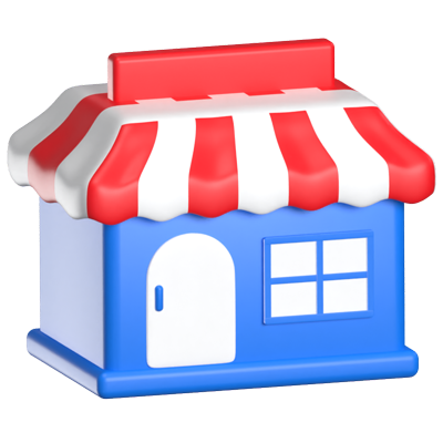 Store 3D Animated Icon 3D Graphic
