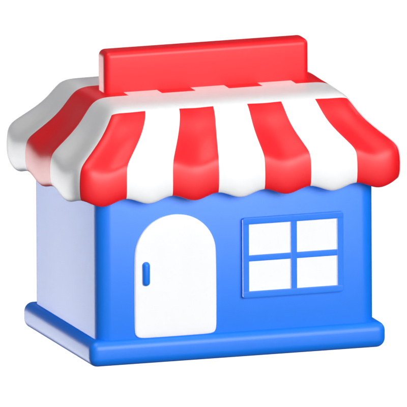 Tienda Icono Animado 3D 3D Graphic