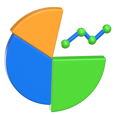 Pie Chart 3D Animated Icon 3D Graphic