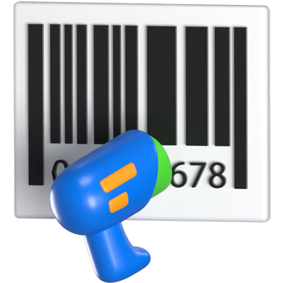 Barcode Scan 3D Animated Icon 3D Graphic