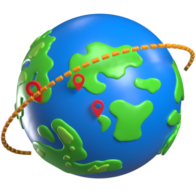 Globe 3D Animated Icon 3D Graphic
