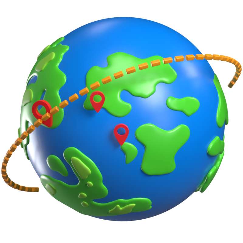 Globe 3D Animated Icon 3D Graphic