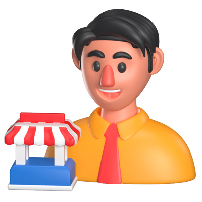 Seller 3D Animated Icon 3D Graphic