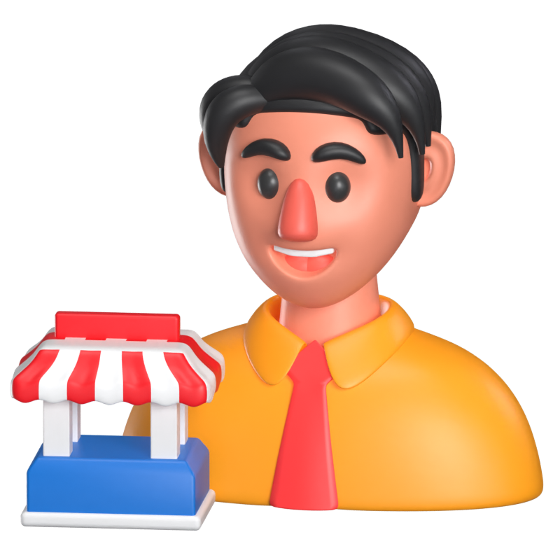 Seller 3D Animated Icon 3D Graphic