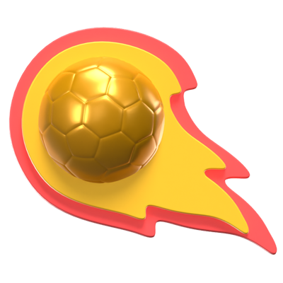 Fire Football 3D Icon Model 3D Graphic