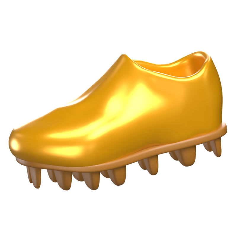 3D Golden Football Boot